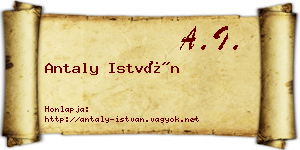Antaly István névjegykártya