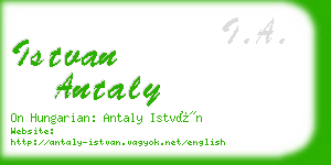 istvan antaly business card